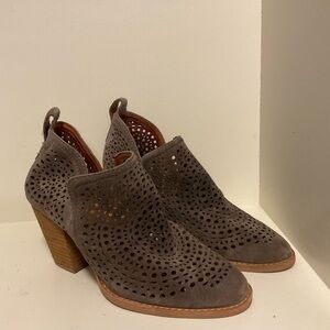 Jeffrey Campbell suede slip on bootie